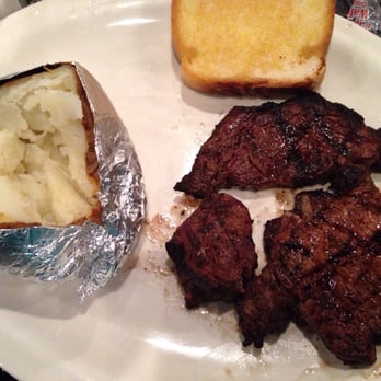 Brandin Iron Steakhouse - steak, potatoes and bread - Steakhouses Near Me - Cullman, Alabama