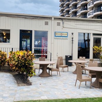 The Royal Scoop - a patio area with tables and chairs - Coffee & Tea Near Me - Lahaina, Hawaii The Royal Scoop - a patio area with tables and chairs - Coffee & Tea Near Me - Lahaina, Hawaii