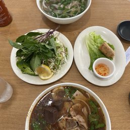 Cha Gio, Bun Bo Hue, and Pho Tai Gau Cha Gio, Bun Bo Hue, and Pho Tai Gau
