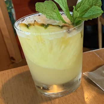 Monkeypod Kitchen by Merriman - Pineapple cocktail (cabana something) - New American Near Me - Kihei, Hawaii Monkeypod Kitchen by Merriman - Pineapple cocktail (cabana something) - New American Near Me - Kihei, Hawaii