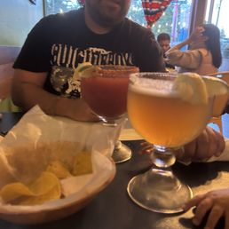 Super Chavela and a michelada. Super Chavela and a michelada.