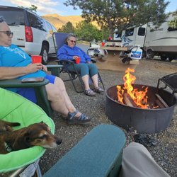 Woodhead Park Campground - Enjoying a campfire on the banks of Brownlee Reservoir.