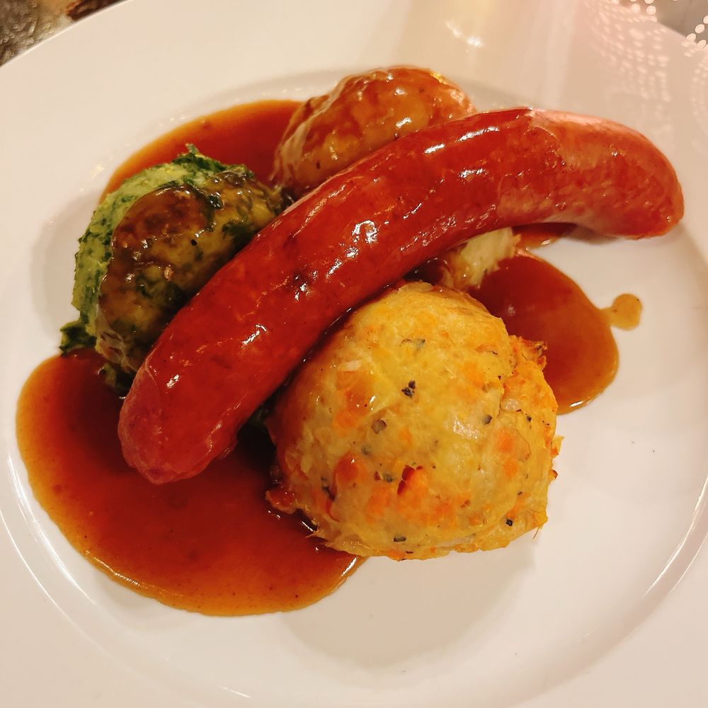 The Pantry - Combination of Hutspot, zuurkool-en boerenkoolstamppot served with a smoked sausage - Modern European Near Me - Amsterdam, New Hampshire The Pantry - Combination of Hutspot, zuurkool-en boerenkoolstamppot served with a smoked sausage - Modern European Near Me - Amsterdam, New Hampshire