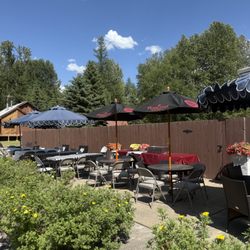 Glacier View Golf Club - Our patio event setup!