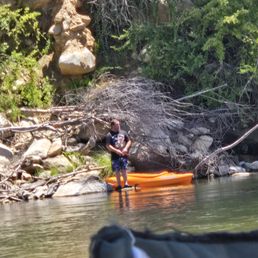 My husband fishing