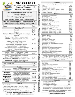 Menu photo 1 La Casa de los Pastelillos Guayama, PR