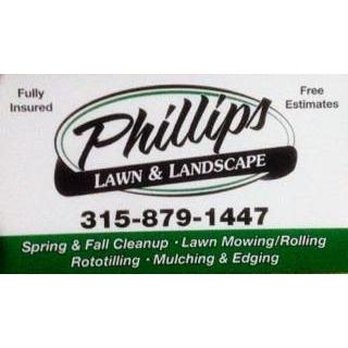 Phillips Lawn & Landscape - the front of the business card - Landscaping Near Me Phillips Lawn & Landscape - the front of the business card - Landscaping Near Me