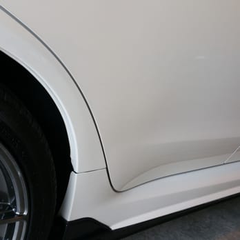 MB Collision - After: Damaged dent area of rear door was patched. The entire door was then sanded, primed, paint sprayed, and clearcoated. - Body Shops Near Me - Rancho Cucamonga, California MB Collision - After: Damaged dent area of rear door was patched. The entire door was then sanded, primed, paint sprayed, and clearcoated. - Body Shops Near Me - Rancho Cucamonga, California