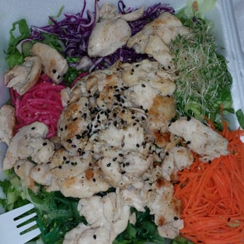 Wow Bento & Roll - Bibimbap with chicken, no rice - Sushi Bars Near Me - Los Angeles, California Wow Bento & Roll - Bibimbap with chicken, no rice - Sushi Bars Near Me - Los Angeles, California