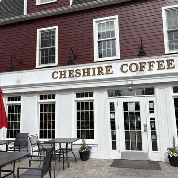 Cheshire Coffee - Exterior with plenty of patio dining - Coffee & Tea Near Me - Cheshire, Connecticut