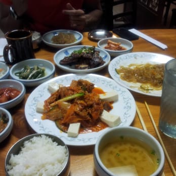 Sam Won Garden - jeyook tofu kimchi, japchae, L.A. Galbi (regular size) - Korean Near Me - Fort Worth, Texas Sam Won Garden - jeyook tofu kimchi, japchae, L.A. Galbi (regular size) - Korean Near Me - Fort Worth, Texas