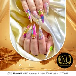 Milano Nail Spa - Brook Hollow - Elevate your nail game with this dazzling gradient sparkle design!