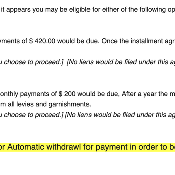 Optima Tax Relief - First email asking me to choose which payment plan I'd like. - Tax Services Near Me - Santa Ana, California Optima Tax Relief - First email asking me to choose which payment plan I'd like. - Tax Services Near Me - Santa Ana, California