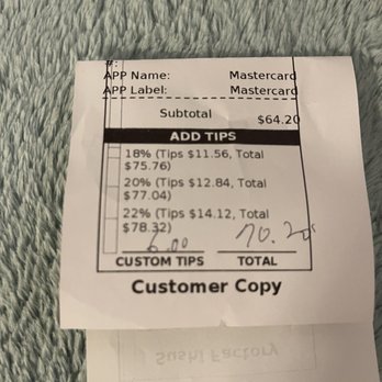 Sushi Factory - Receipt - Japanese Near Me - Columbus, Ohio Sushi Factory - Receipt - Japanese Near Me - Columbus, Ohio