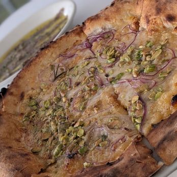 Pizzeria Bianco - "Rosa" Pizza with pistachios, red onion, and Parmesan - Italian Near Me - Phoenix, Arizona