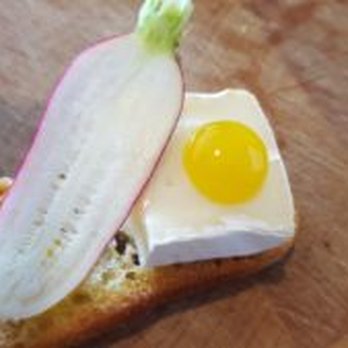Semi Private Chef - Brie, Orange Gel and Radish - Food Delivery Services Near Me - Santa Barbara, California