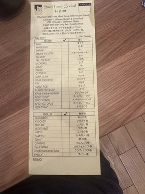 Menu photo 7 Sushi Tomi Orlando, FL