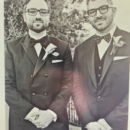 Amazing custom made tux and suit. My brother and I. Si Beau has taste and style! Amazing custom made tux and suit. My brother and I. Si Beau has taste and style!