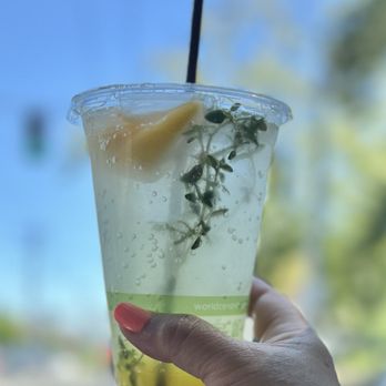 Mitten Sweets & Coffee - My favorite beverage they're offering for the warm weather Shikuwasa Soda!! So refreshing - Desserts Near Me - Seattle, Washington