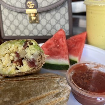 Avocado Cafe Irvine - They brought watermelon with the breakfast burrito - Breakfast & Brunch Near Me - Irvine, California