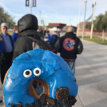 Sloan Park - The end -of-the-line-opening-day-ticket-sales-at-8:22 am -face! (There's a good 15 behind me at 9:05) my teeth are Cubbie blue! - Stadiums & Arenas Near Me - Mesa, Arizona