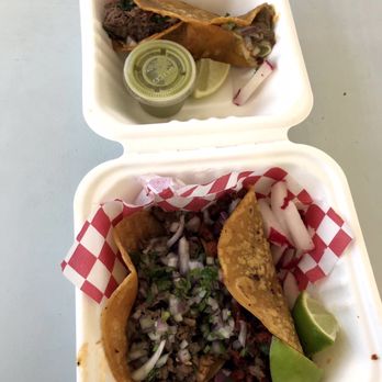 Tacos el Patron - From top to bottom: queso birria, carne asada, chorizo - Food Trucks Near Me - Beaverton, Oregon Tacos el Patron - From top to bottom: queso birria, carne asada, chorizo - Food Trucks Near Me - Beaverton, Oregon