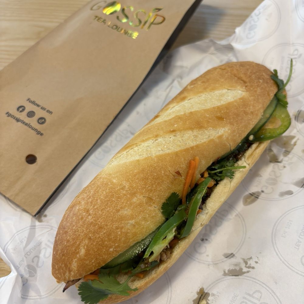 Gossip Tea Lounge - Honey glazed pork banh-mi - Vietnamese Near Me - Durham, North Carolina