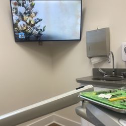 Sparrow Dental - Exam room with tv; you watch while waiting. Love the staff .