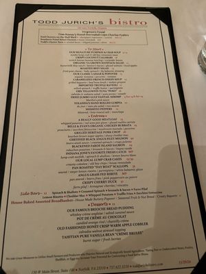 Menu photo 5 Todd Jurich's Bistro Norfolk, VA Menu photo 5 Todd Jurich's Bistro Norfolk, VA