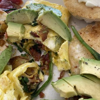 Eggs Up Grill - Inside the omelette. - Breakfast & Brunch Near Me - Melbourne, Florida