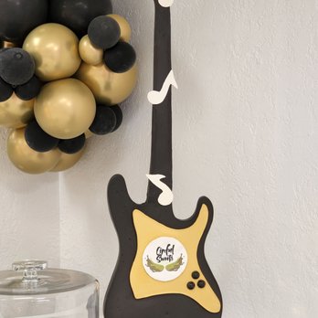 Cinful Sweets - Chocolate guitar (2-3 ft tall!) - Caterers Near Me - Austin, Texas