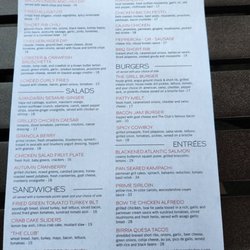 The Grill at The Club - Menu