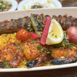 Shrimp and Kofta kebab Shrimp and Kofta kebab