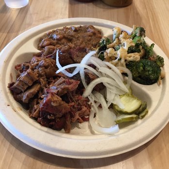 Little Miss BBQ - Chopped brisket with beans and veggie salad - Barbeque Near Me - Phoenix, Arizona