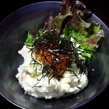 Kinjiro - Wasabi potato salad with ikura and smoked salmon. Oh god, so good. My favorite potato salad. - Izakaya Near Me - Los Angeles, California Kinjiro - Wasabi potato salad with ikura and smoked salmon. Oh god, so good. My favorite potato salad. - Izakaya Near Me - Los Angeles, California