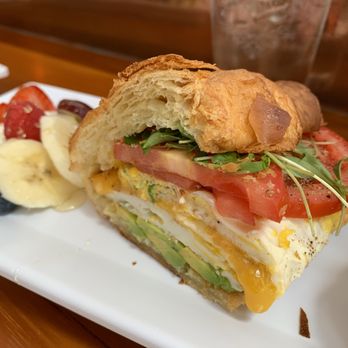 That's My Jam - A closeup of the breakfast sandwich (croissant option) - Breakfast & Brunch Near Me - San Francisco, California