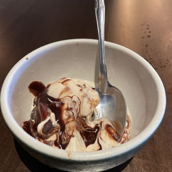 Culinary Dropout - Salted Caramel soft serve ice cream with chocolate syrup - New American Near Me - Atlanta, Georgia Culinary Dropout - Salted Caramel soft serve ice cream with chocolate syrup - New American Near Me - Atlanta, Georgia