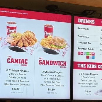 Raising Cane's Chicken Fingers - Menu - Chicken Shop Near Me - Honolulu, Hawaii Raising Cane's Chicken Fingers - Menu - Chicken Shop Near Me - Honolulu, Hawaii