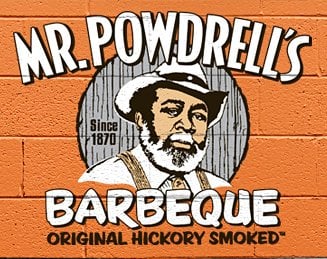 Photo of Mr. Powdrell's Barbeque House - Albuquerque, NM, US. Logo by Park East, Inc. http://parkeastinc.com