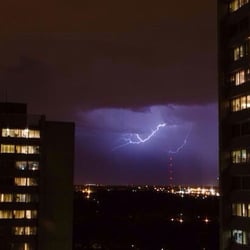 University of Wisconsin - Milwaukee - View from Sandburg Residence Hall during a Thunderstorm