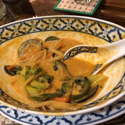 Tasty red vegetarian curry! I was quite happily surprised! Tasty red vegetarian curry! I was quite happily surprised!