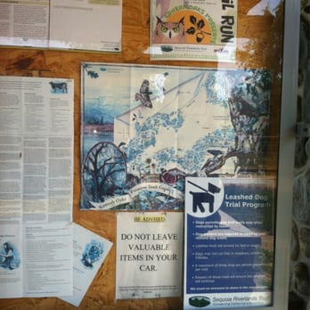 Kaweah Oaks Preserve - Bulletin board up front lets you know about upcoming events & yes it's cool to bring the dogs - Hiking Near Me - Exeter, California