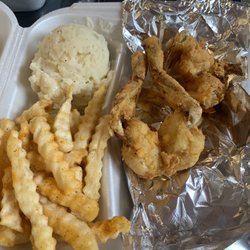Pit-Stop - Frog Legs!  Yummy!  Potato salad is wonderful