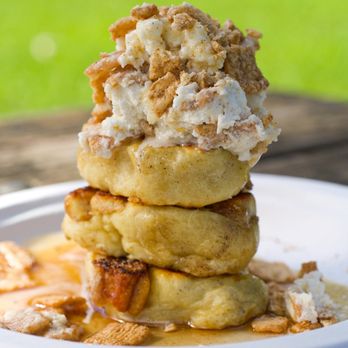 Jealous Fork - Knausberry Farm Cinnamon Roll pancakes ‍ if you are from Miami you know..... - Pancakes Near Me - Miami, Florida