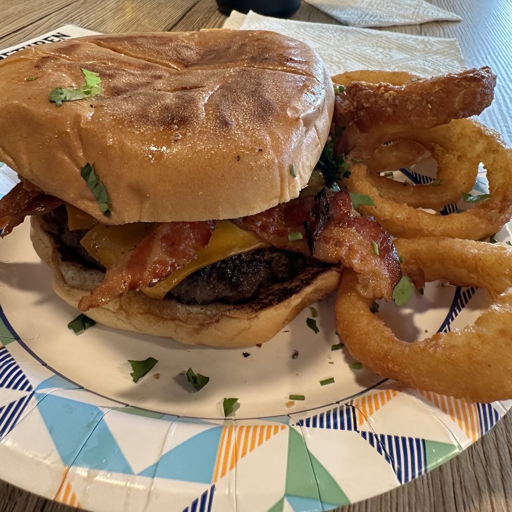 Jackos Tacos - BBQ Bacon Cheeseburger with onion Rings - Food Trucks Near Me - Stockton, California Jackos Tacos - BBQ Bacon Cheeseburger with onion Rings - Food Trucks Near Me - Stockton, California