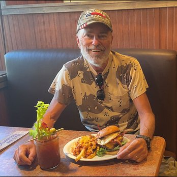 Huckleberry's - It's a "bloody mary morning for me" as Kayla took my photo, with my "Bubba's" burger, along with my appetizer of a "Bayou Bloody Mary." - Breakfast & Brunch Near Me - Roseville, California Huckleberry's - It's a "bloody mary morning for me" as Kayla took my photo, with my "Bubba's" burger, along with my appetizer of a "Bayou Bloody Mary." - Breakfast & Brunch Near Me - Roseville, California