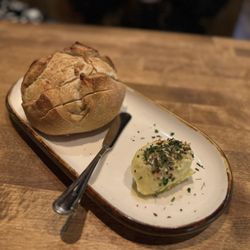 Old World Chophouse - Sourdough with herb butter which
