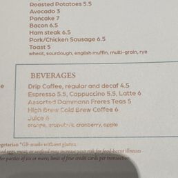 Breakfast Menu