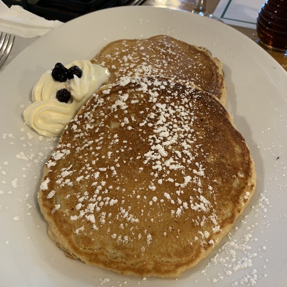 Blueberry pancakes part of the Big Breakfast Blueberry pancakes part of the Big Breakfast