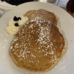 Blueberry pancakes part of the Big Breakfast Blueberry pancakes part of the Big Breakfast